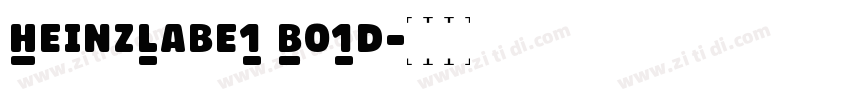 HeinzLabe1 Bo1d字体转换